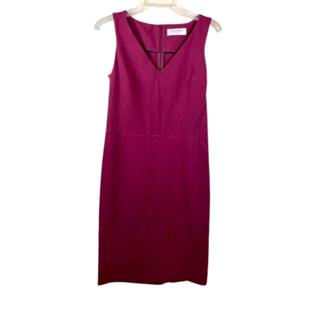 MM LaFleur Dress Plum Purple Knit Sheath Size 6 Business Professional Work